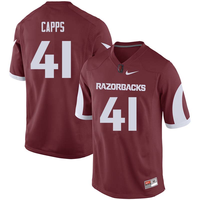 Men #41 Austin Capps Arkansas Razorback College Football Jerseys Sale-Cardinal - Click Image to Close